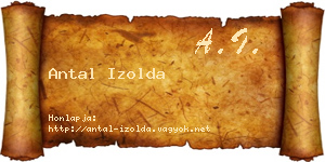 Antal Izolda névjegykártya